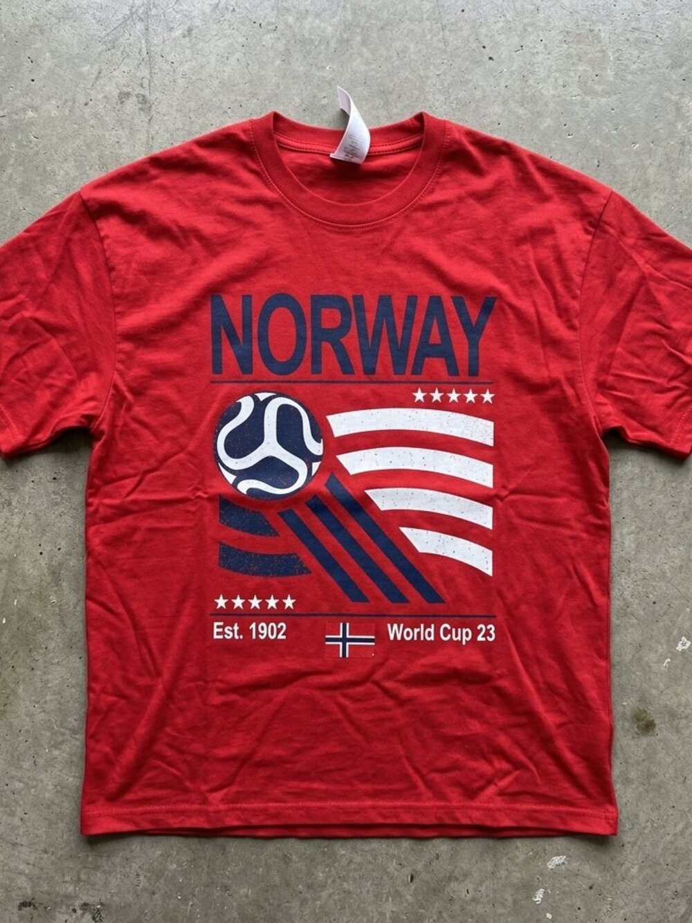 Number 9 Norway Soccer Fan Shirt white off